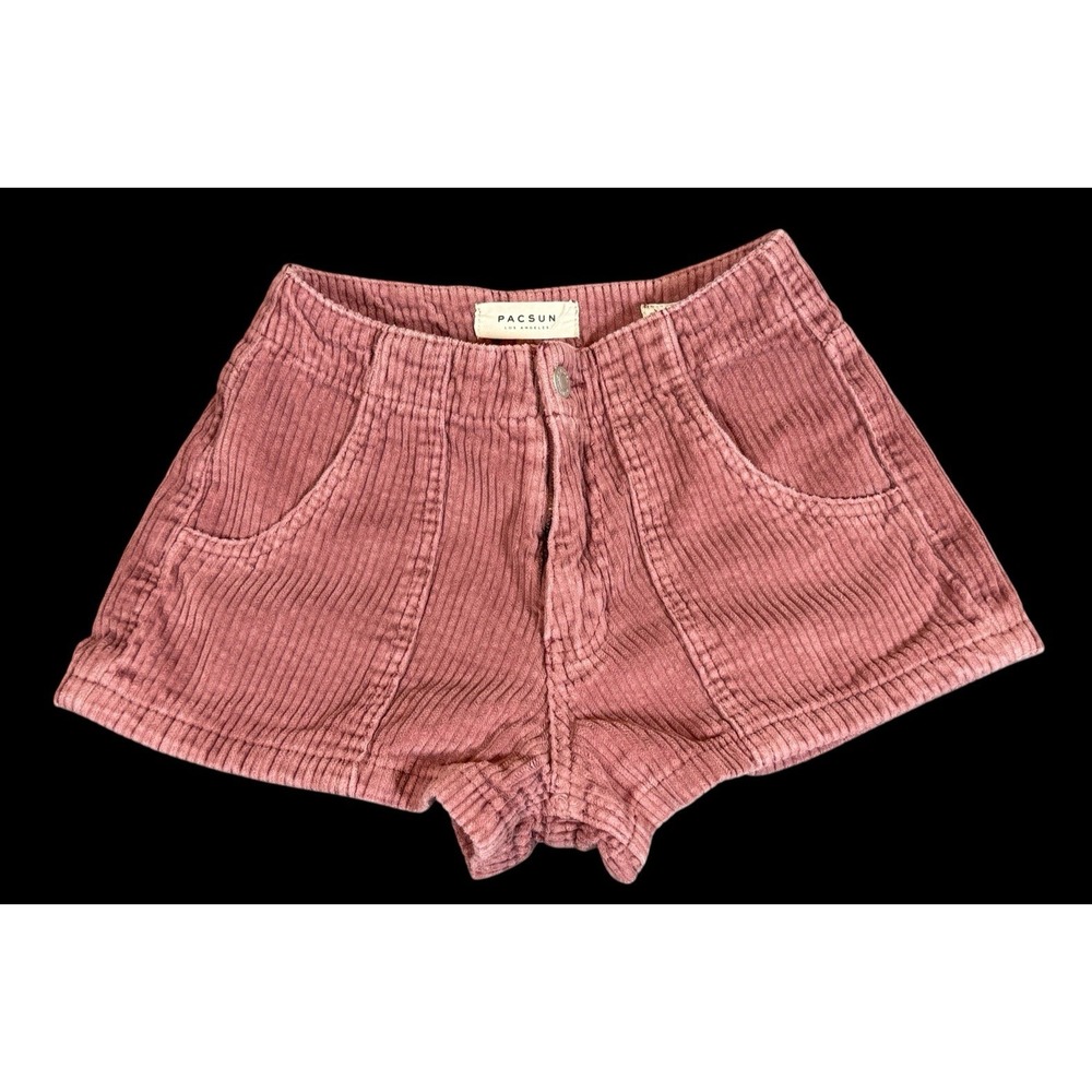 Pacsun Los‎ Angeles Womens Shorts Size 23 Mom Short Pink Rose Corduroy Cotton